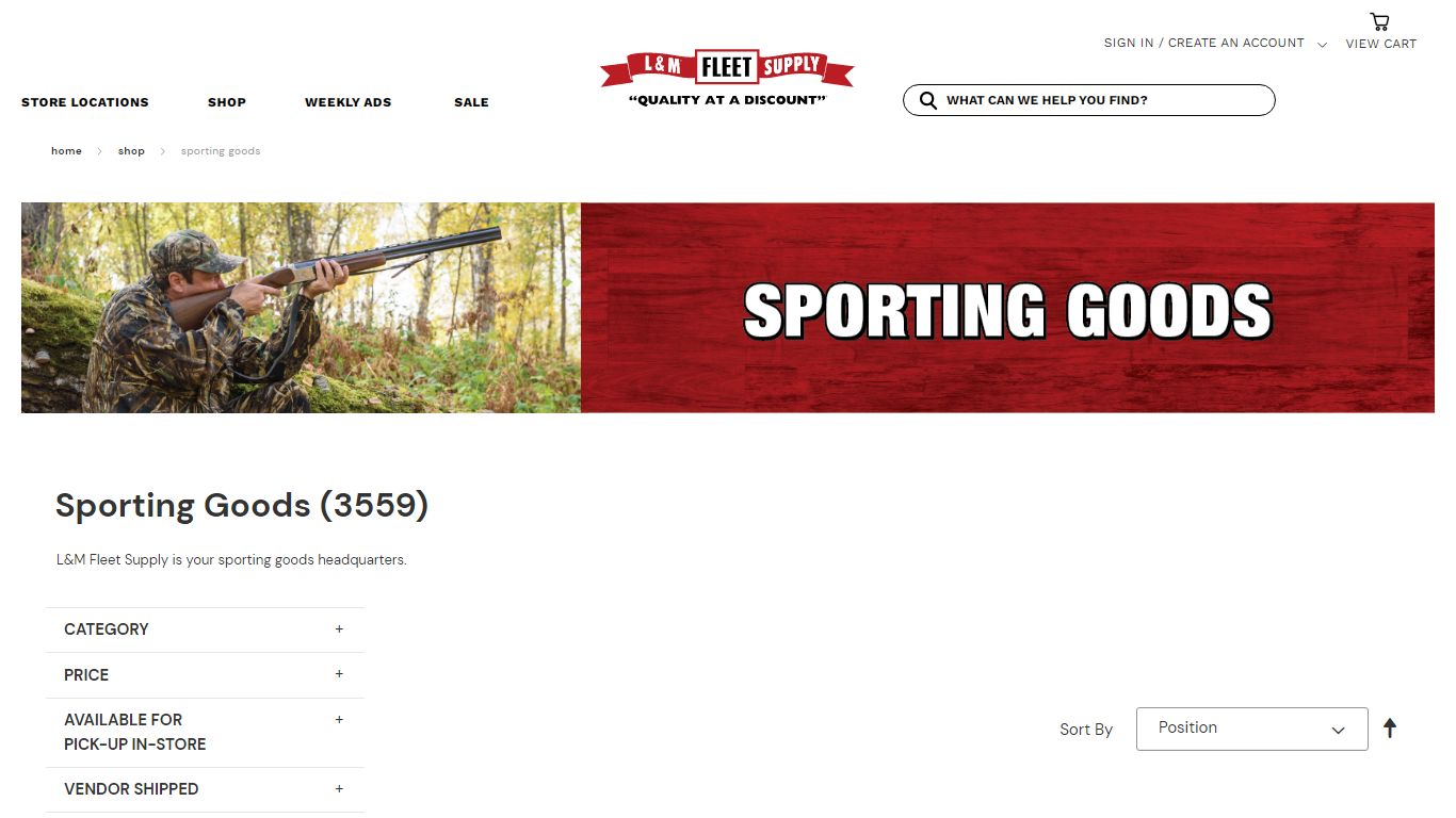 Shop Sporting Goods & Equipment | L&M Supply