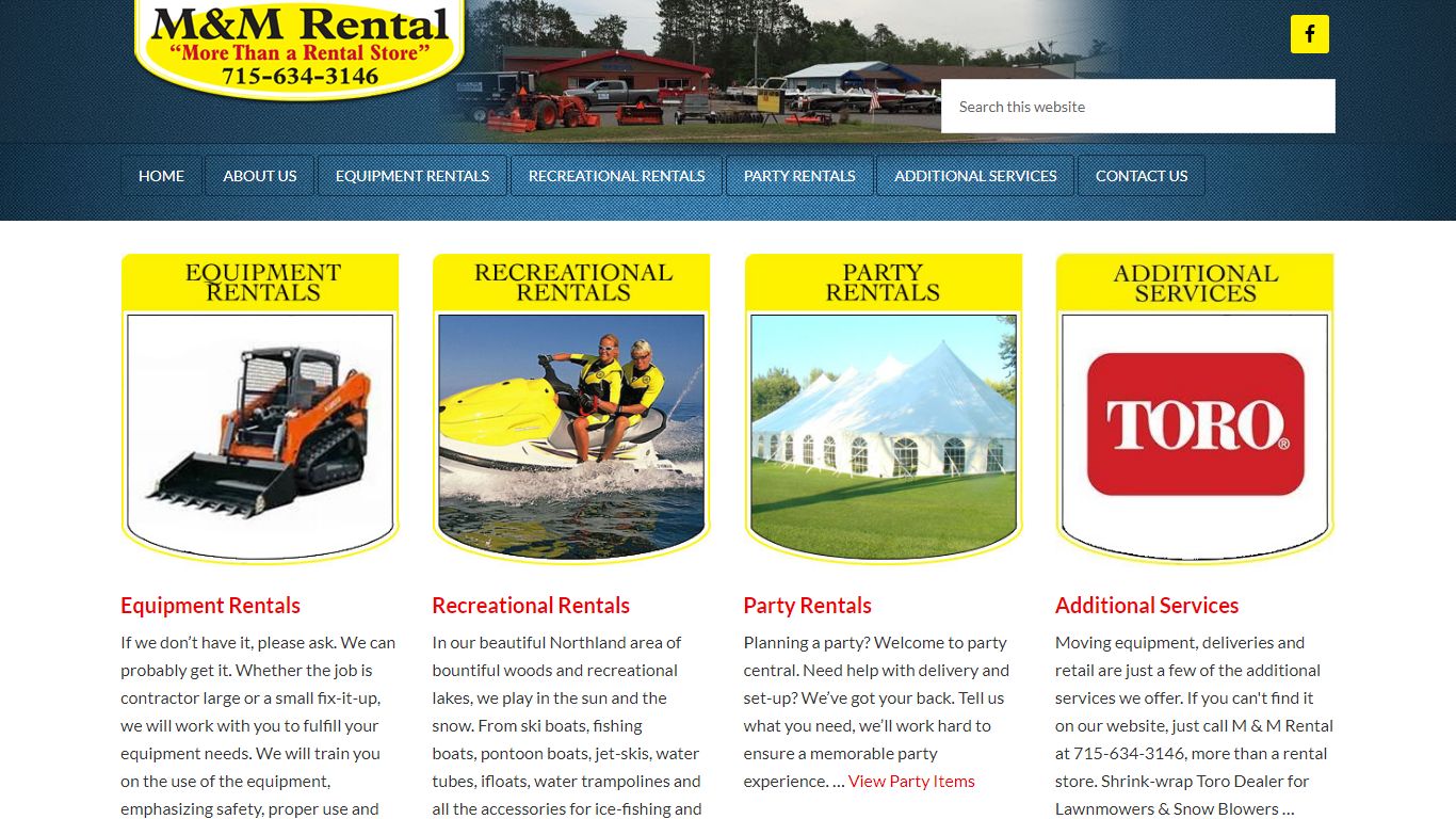 Recreational, Party & Equipment Rentals - Hayward, WI | M & M Rental